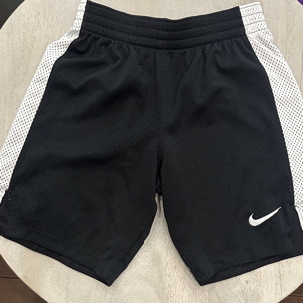Nike Black Mesh Shorts with White Accents